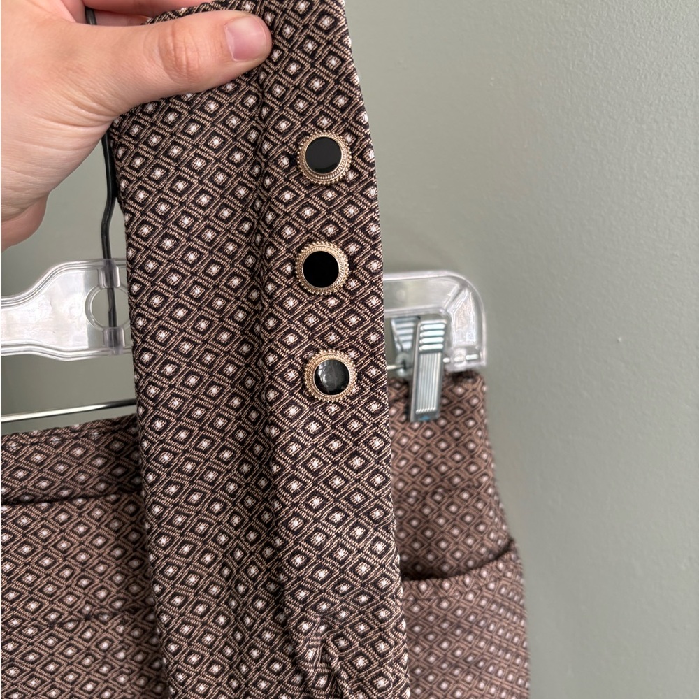 Chico's Tan Patterned Ankle Pants - image 3